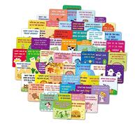 Housoutil 60pcs Motivational Lunchbox Notes for Cute Cartoon Lunch Box Cards with Jokes and Positive Affirmations Double Sided Paperboard for School and Parties