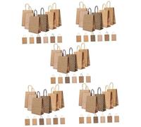 Housoutil 60pcs Paper Bags Kraft Paper Box Wrapping Candy Box Storage Party Favor Bags Easy to Carry Handles