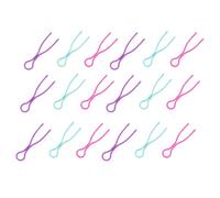 Housoutil 60pcs Sewing Bobbin Clips Plastic Clamp Set Wire Holder for Thread Organizer, Multi-Color Green Pink Purple, Suitable for Home Sewing and Craft Projects