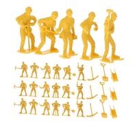 Housoutil 63pcs Miniature Construction Worker Figures Set for Safe Durable Play People with Realistic Tools for Imaginative Engineering Role Play Home Classroom Activities