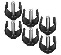 Housoutil 6pcs C Shaped Walker Clamp Clips for Toilet Safety Rails and Wheelchair Accessories, Abs Steel Material with Stable Connection and Universal Compatibility, for Seniors and Walking