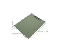 Housoutil 6pcs Clipboard Folder with Dual Horizontal Vertical Clips Multipurpose Document Holder and Writing Pad Organizer for Office Education Conferences Military Green