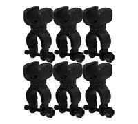 Housoutil 6pcs Flashlight Holder Flashlight Mount Multifunctional Design Easy Installation Black Plastic Cane Crutch Accessories for Wheelchair and Power Chair