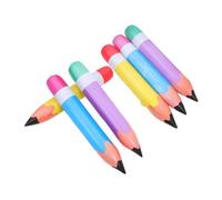 Housoutil 6pcs Inflatable Pencil Balloons Lightweight PVC Back to School Party Decorations Classroom Supplies Portable Bright Colors for Graduation and Birthday Celebrations