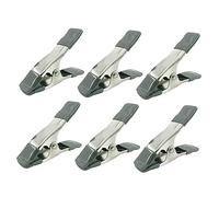 Housoutil 6pcs Iron 4 Inch Heavy Duty Spring Clamps Backdrop Clips Cushioned Non-slip Pad for Canvas and Background