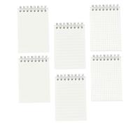 Housoutil 6pcs Mini Notepads Portable Coil Bound Writing Books with Transparent Cover Lined Blank Paper Student Stationery for Note Taking Planning and Scheduling