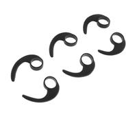 Housoutil 6Pcs Silicone Earbud Clip Hooks Comfortable Lost Earphone Ear Hooks for Earbuds Soft Sports Ear Wings Replacement Black Large Medium Small