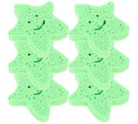 Housoutil 6pcs Star Shaped Body Scrubbers Skin Cleaning Scrubbers Comfortable with Strong Cleaning Friction and Bacteria Prevention for Camping Trips