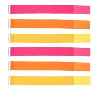 Housoutil 6pcs Three Legged Race Bands Elastic Straps for Team Relay Games, Colorful Red Yellow Orange Ties for Outdoor Party Fun and Team Building Activities
