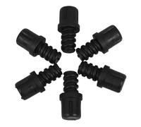 Housoutil 6Pcs Toilet Brush Handle Connector Plastic Adapter with Threaded Screw Tip Self-Locking Replacement for Various Toilet Brush Heads Wear-Resistant Bathroom Accessory