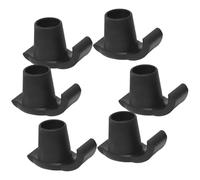 Housoutil 6pcs Walker Ski Glides Replacement Sliders for Walking Sticks and Canes, Lightweight Nylon Anti-Slip Pads, Easy to Install Walker Feet Accessories for Ground and Snow