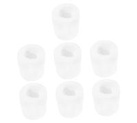 Housoutil 7 pcs Santa Claus Candle Mold Silicone DIY Supply Lightweight Decorative Candle Making Mold for Christmas Crafts Home Handmade Wax Pouring and Reusable
