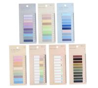 Housoutil 7 Sheets Colored Highlight Bookmarks Practical Page Markers for Reading Study Note Indexing Bright Transparent Strips for Dyslexia Focus and Concentration Book Supply