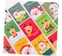 Housoutil 72 pcs Christmas Themed Pocket Organizer Notebooks for Cute Santa Claus Cartoon Writing Notepad Bright Color Paper for Holiday Journals and Creative Notes