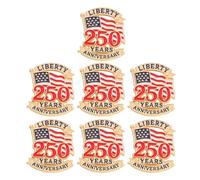 Housoutil 7Pcs Patriotic Lapel Pin Set Usa - 250Th Anniversary American Flag and Liberty Bell Brooches - Independence Day 2026 Commemorative Souvenir for Veterans and Collectors