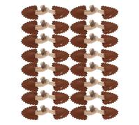 Housoutil 8 Pairs Sew-on Replacement Horn Buttons for Coats and Jackets, Handpolished Pu Leather with Cotton Thread, Classic Coffee Colour, for DIY Sewing and Revamping Winter Coats