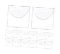 Housoutil 80PCS Clear Plastic Coin Sleeve Protectors with Secure Seal Portable Single Pocket Collectible Storage Bags for Quarters Nickels Tokens and Small Jewelry Organizers