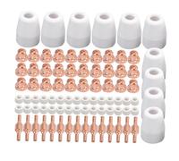 Housoutil 85 Pcs Plasma Consumables Kit with Jg Nozzles Heat Resistant Air Plasma Cutting Tips Compatible with Cut Super