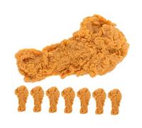 Housoutil 8Pcs Artificial Fried Chicken Legs Fake Drumstick Lifelike Simulated Meat Food Props for Restaurant Accessories Kitchen Table Decor Photography Posing Props