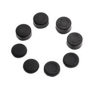 Housoutil 8pcs Black Silicone Thumb Grips Caps for Gamepad Joystick Sticks, Easy to Install with Comfortable Grip, for Gaming Controllers and Game Enthusiasts