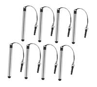Housoutil 8pcs Black Stylus Pens for Touch Screens with Precision Touch and Comfortable Grip, Sturdy Plastic, Metal and Rubber Material, for Navigation Systems and Phones