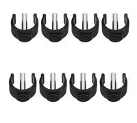 Housoutil 8pcs C-Shape Clamp Buckle Walker C-clamp Replacement Clamp Walking Stick Clip Secure Design Universal Compatibility Plastic Iron Pp for Care Facilities and Homes