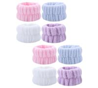 Housoutil 8pcs Comfortable Cloth Wrist Wash Bands for Face Washing, Portable and Practical Waterproof Wristbands Chic Style, for Female Friends and Girlfriend Spa Use