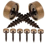 Housoutil 8pcs Decorative Metal Self Tapping Screws with Caps Sleek Mirror Hanging Fasteners for Furniture and Home Decor Easy to Install and Elegant