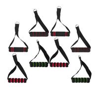 Housoutil 8pcs Fitness Cable Handles with Foam Grip and Door Anchor, Workout Resistance Strap Set for Strength Training and Pull-up Assistance, Sports Exercise Equipment Attachments Random