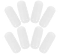 Housoutil 8pcs Mini Plastic Empty Lipstick Capsules White Fillable Tubes Travel Small Lip Gloss Containers Multi-Purpose Lip Balm Holders