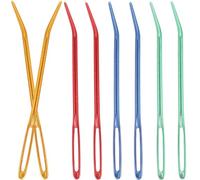 Housoutil 8pcs Multi-Function Aluminum Darning Needles with Large Eye and Smooth Blunt Tips, Unique Design Compact Curved Yarn Needles for Knitting Projects, for Beginners