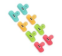 Housoutil 8pcs Plastic Paper Clips for File and Paperwork with Extra Strong Hold, Assorted Colour, Easily Removed, Suitable for Hanging on The Wall Or Door, for Students and Random Color