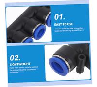 Housoutil 8pcs Plastic Pneumatic Tube Fittings Push to Connect Air Hose Connectors Quick Installation Lightweight Durable Compatible with Food Processing Pharmaceutical Electronics