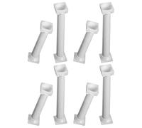 Housoutil 8pcs White Plastic Cake Pillars for Tiered Cakes Wear Resistant Multifunctional Supports for Party and Anniversary Stands