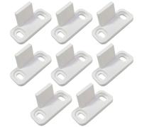 Housoutil 8pcs White Sliding Barn Door Floor Guide Hardware Wear Resistance and Reliability, Pom Material Barn Door Bottom Floor Guide Kit for Closets and Home Improvement Projects