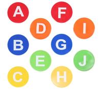 Housoutil 9pcs 23cm Flat Alphabet Football Training Markers Soccer Agility Mat Practice Equipment Sports Field Dots for Youth Training and Skill Development