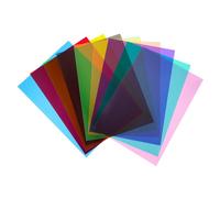 Housoutil 9pcs Pvc Gel Filters Set for Strobe Flash Light, Colour Film for Accent Lighting and Adding Dramatic Colour, for Dj Lighting and Photography Random Color