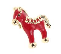 Housoutil Accessory with Outfits Decorative for Daily for Occasions and Retro Vintage Copper Horse Brooch Pin Lightweight Comfort Zodiac Horse Design Women Men