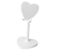 Housoutil Adjustable Desktop Mobile Phone Stand with Non-slip Base, Heart-shaped Abs and Metal Holder for Smartphones and Tablets, Portable and Stable for Student Desk or Dorm Use