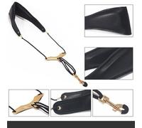 Housoutil Adjustable Leather Saxophone Shoulder Strap with Metal Hook for Tenor Alto Soprano Saxophones, Comfortable Sax Harness Shifting Weight from Neck to Shoulders for Sax Players