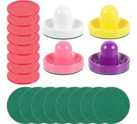 Housoutil Air Hockey Pushers and Pucks Set for Indoor Playing with Smooth Abs Design round Shape Lightweight Hockey Accessories for Game Room Tabletop Games