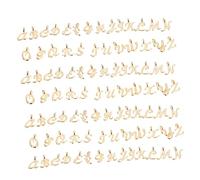Housoutil Alloy Letter Charms Alphabet Pendant 104Pcs Gold A-Z Large Hole Beads for DIY Necklace Bracelet Keychain Jewelry Making Supplies