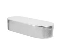 Housoutil Aluminum Thermometer Storage Box for Home Use Multifunction Design and Elegant Appearance, Easy to Use Thermometer Container and Health Tool Organiser in Silver