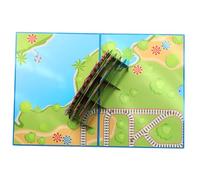 Housoutil Amusement Park Birthday Card Thick Paperboard Material Cheerful Visual Effect Happy Birthday Party with Intricate Decorative Elements