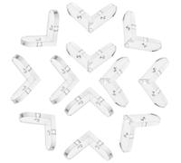 Housoutil Angle Brackets Protects Internal Items Securely Corner Code Structure L-shaped Acrylic 15pcs Versatile Use Corner Supports for Stores and Display
