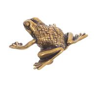 Housoutil Antique Brass Cabinet Pulls Frog Toad Shape Decorative Handles for Bedroom Closets Nursery Furniture Feng Shui Fortune Symbol Smooth Easy Operation