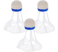 Housoutil Badminton Shuttlecocks Windproof 3pcs Stable Flight Foam and Plastic Construction for Indoor Outdoor Practice and Competition Random Color