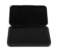Housoutil Black Acid-Free Stamp Pad with Plastic Sponge for Efficient Crafting and Nontoxic Use, for Letters and Wood Stamps, for Documents and Card Making in Office or Home