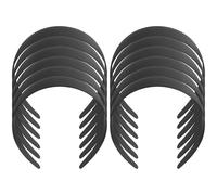 Housoutil Blank Headbands Practical Hair Accessories 12pcs for Women Black with No Teeth Design, for Doing Sports and Washing Your Face