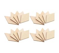 Housoutil Blanks 100pcs Edge Design Projects with DIY and Smooth Natural Unfinished Wood Diamond-Shaped Craft Efficient Batch Layout, for Community Workshops and Classroom Art